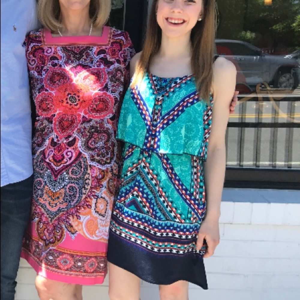 Bailey Blue Aztec overlay dress